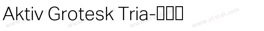 Aktiv Grotesk Tria字体转换